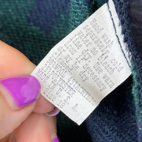 Vintage KATE BROOKE Womens 18 Wool Aztec Southwest Blanket 80s Pockets Blazer - Picture 10 of 12